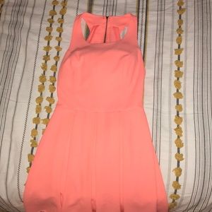 HYFVE Coral Pleated Fit Flare Dress